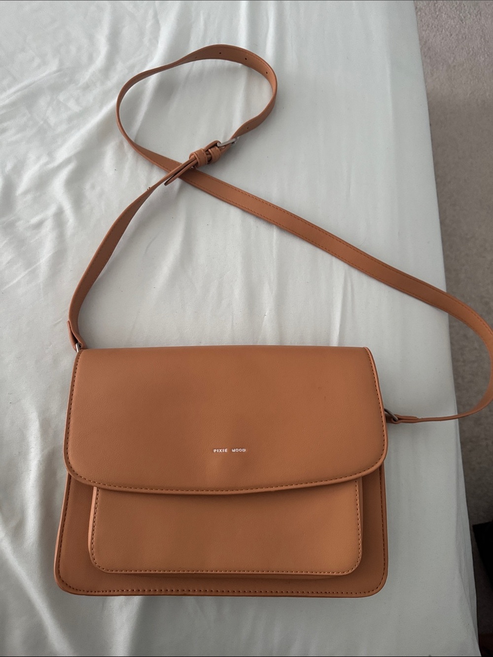 Pixie Mood Cognac Brown Crossbody Bag